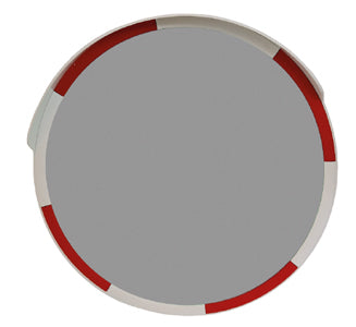 Verkehrsspiegel aus Acrylglas schlagfest - Ø60 oder Ø80 cm - Rahmen ABS rot oder gelb