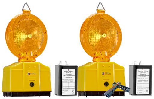 UvV Baustellenleuchte, Warnleuchte 6 V LED in gelb oder rot 