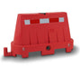 Reflexfolie für Fahrbahnteiler 60 x 10 cm rot, weiß RA1 beidseitig beklebt.