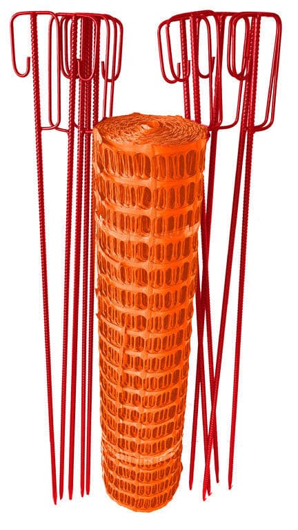 Absperrzaun 1x50m Orange - Flexibler Bauzaun Aus Kunststoff Für Garten & Baustelle