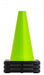 UvV 4 Stück flexible Leitkegel 30 cm optional reflektierend grün oder orange.