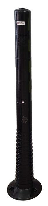 Schwarze Premium flexible überfahrbare Absperrpfosten Absperrpoller 100cm reflektierend