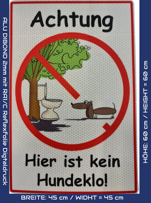 kotprobe hund wie aufbewahren UvV Schild kein Hundeklo Kotbeutel nutzen reflektierend