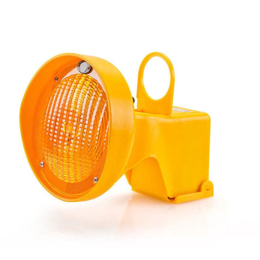 Warnleuchte synchronisierend LED Blinkleuchte für Leitkegel gelb.