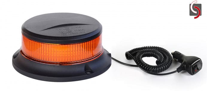 UvV Kennleuchte LED Flash Bauleiter -Magnet 200 km/h Rundumleuchte ECE R65  in orange mit 7 Leuchtmodi - für Auto LKW 12V Warnlicht Blinkleuchte