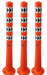 UvV -Flexpfosten orange - mit Richtungspfeil 1 m hoch.