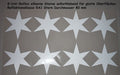 Sternen Sticker Aufkleber 8 Stück 80mm viele Farben Reflexfolie.