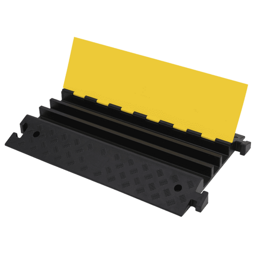 UvV-Shop UvV Kabelbrücken Schlauchbrücke mit Abdeckung Hartgummi schwarz, gelb UVC-XXL 3 Kanal