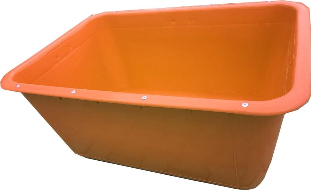 Mörtelkübel Stahl-Schiene Mörtelwanne, Pflanzkübel, 200 Liter, XXXXXL