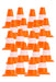 Leitkegel Minikegel Pylone flexibel PVC orange weiß 20 cm.
