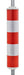 Leitsäule Warnsäule 100cm Ø60mm rot-weiß geblockt RA2/C Folie.
