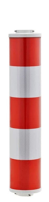 Leitsäule Warnsäule 80 cm Ø60mm rot-weiß geblockt RA2/C Folie.