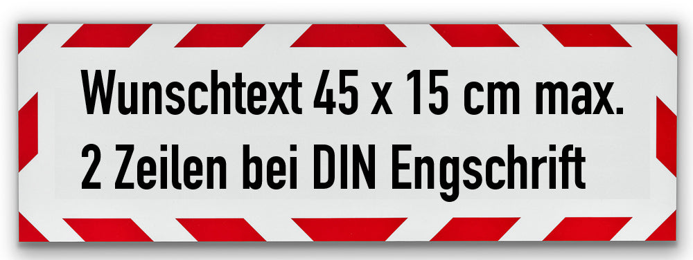 UvV Magnetschild Wunschtext Reflexfolie Klasse RA1 Digitaldruck
